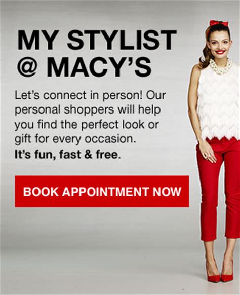 macy's personal stylist appointment.